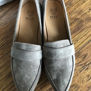 Faux Suede Grey Loafer